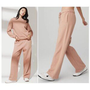 ALO Yoga RENOWN Heavyweight Straight Leg Sweatpants, Soft Clay/Pink, Large, NwoT